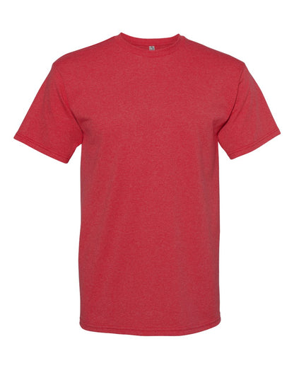 American Apparel Midweight Cotton Unisex Tee 1701 #color_Heather Red