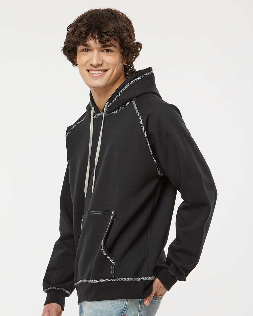 King Fashion Extra Heavy Hooded Pullover KP8011 #colormdl_Black