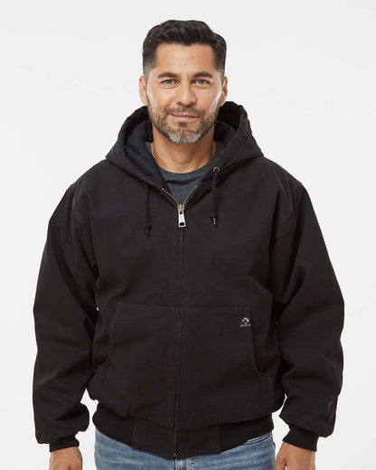 DRI DUCK Cheyenne Boulder Cloth™ Hooded Jacket with Tricot Quilt Lining 5020 #colormdl_Black