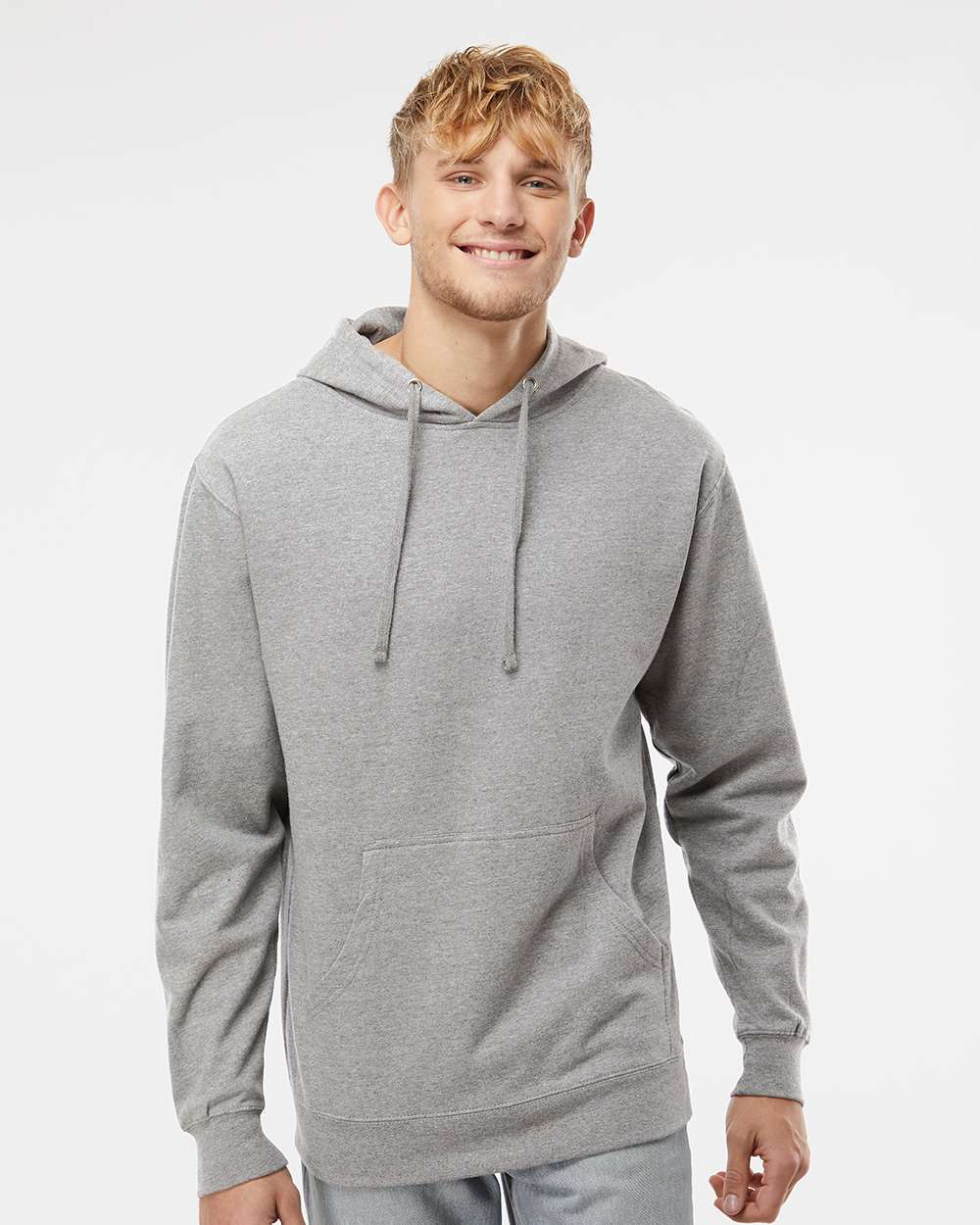 Independent Trading Co. Midweight Hooded Sweatshirt SS4500 #colormdl_Grey Heather