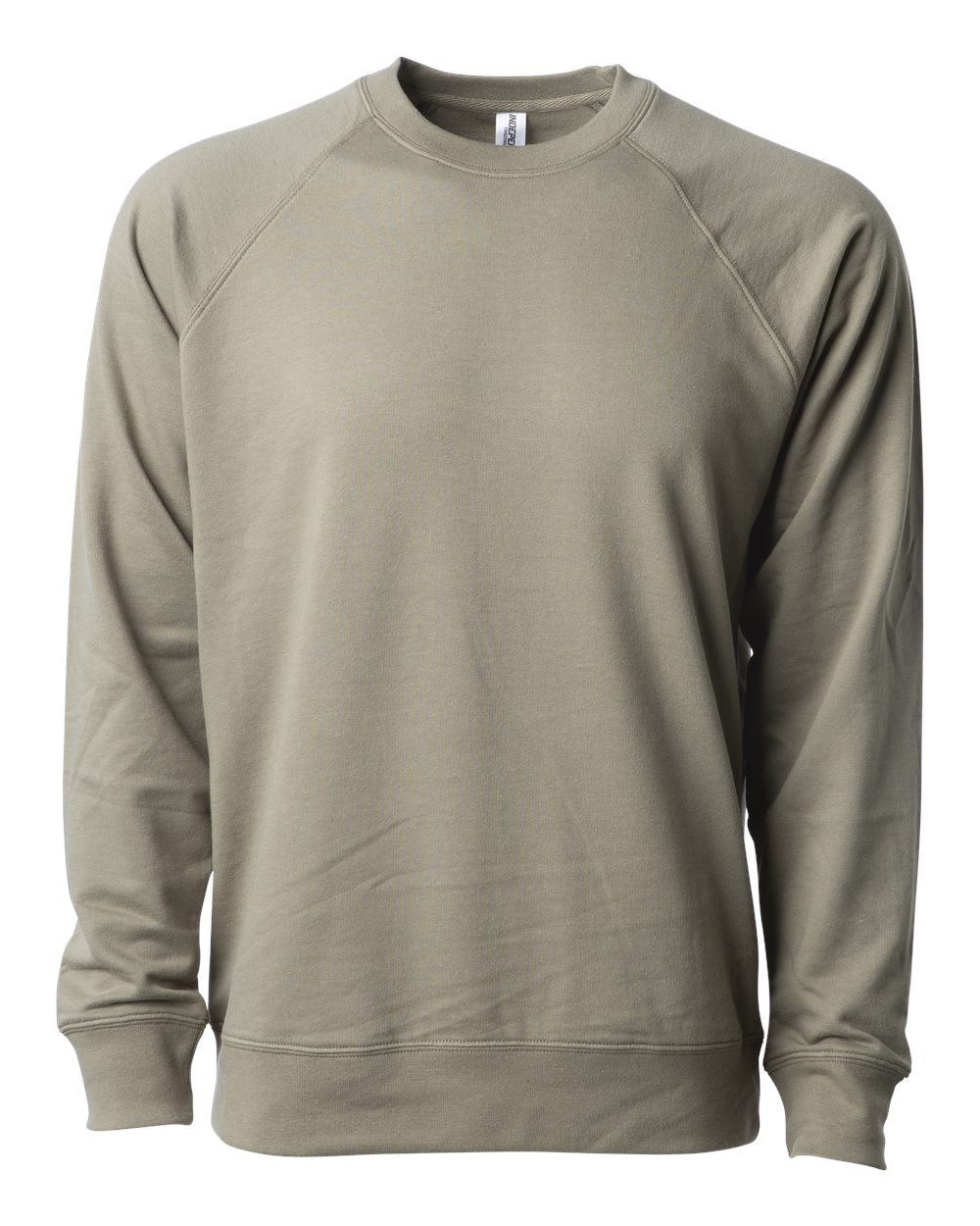 Independent Trading Co. Icon Unisex Lightweight Loopback Terry Crewneck Sweatshirt SS1000C #color_Olive