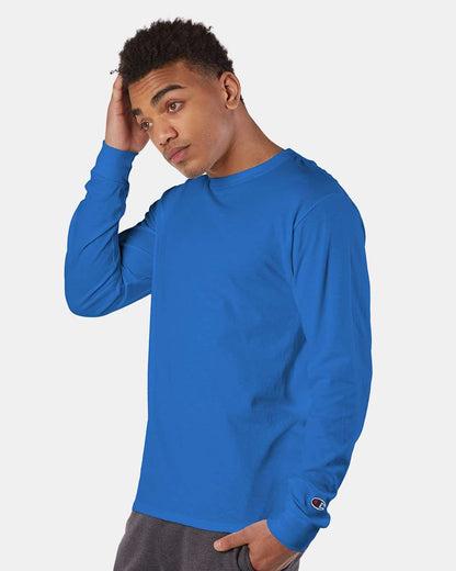 Champion Long Sleeve T-Shirt CC8C #colormdl_Royal Blue