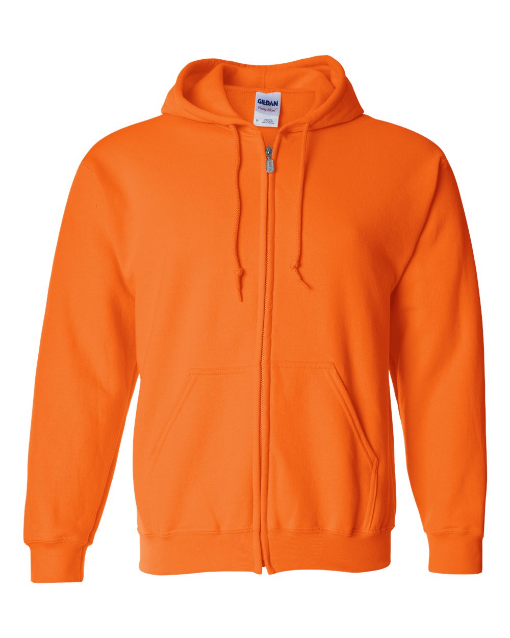 Gildan Heavy Blend™ Full-Zip Hooded Sweatshirt 18600 #color_Safety Orange