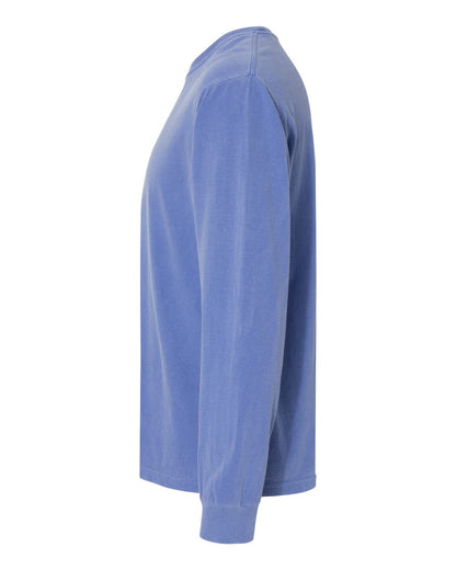 Comfort Colors Garment-Dyed Heavyweight Long Sleeve T-Shirt 6014 #color_Flo Blue