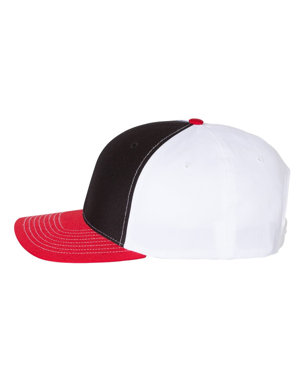 Richardson Twill Back Trucker Cap 312 #color_Black/ White/ Red