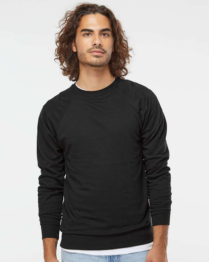 Independent Trading Co. Icon Unisex Lightweight Loopback Terry Crewneck Sweatshirt SS1000C #colormdl_Black