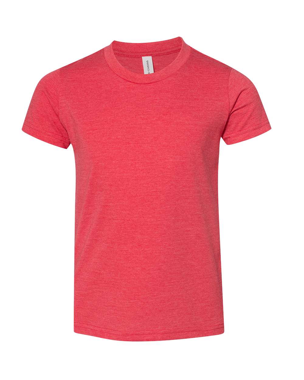 BELLA + CANVAS Youth CVC Unisex Jersey Tee 3001YCVC #color_Heather Red