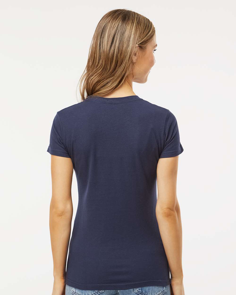 M&O Women's Fine Jersey T-Shirt 4513 #colormdl_Fine Navy