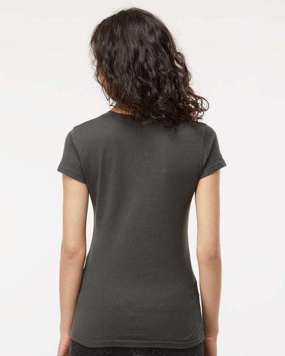 M&O Women's Fine Jersey T-Shirt 4513 #colormdl_Fine Charcoal