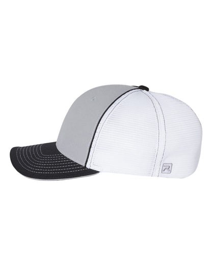 Richardson Fitted Pulse Sportmesh with R-Flex Cap 172 #color_Grey/ White/ Black Tri