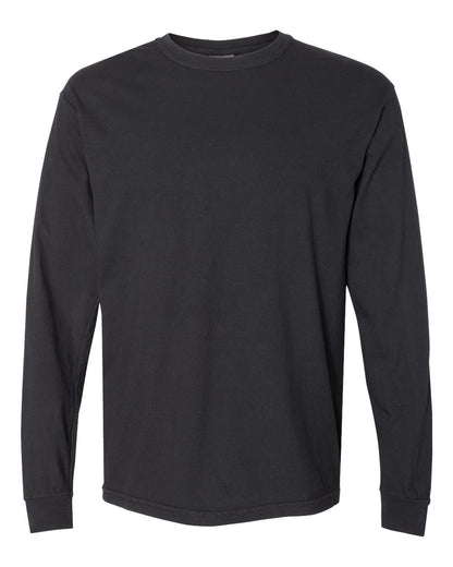 Comfort Colors Garment-Dyed Heavyweight Long Sleeve T-Shirt 6014 #color_Black