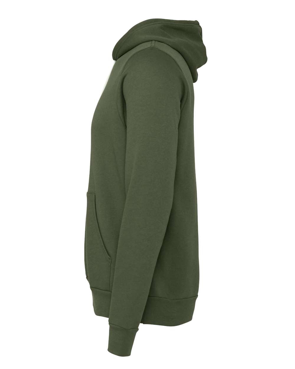 Military Green Color Unisex Sponge Fleece Hoodie