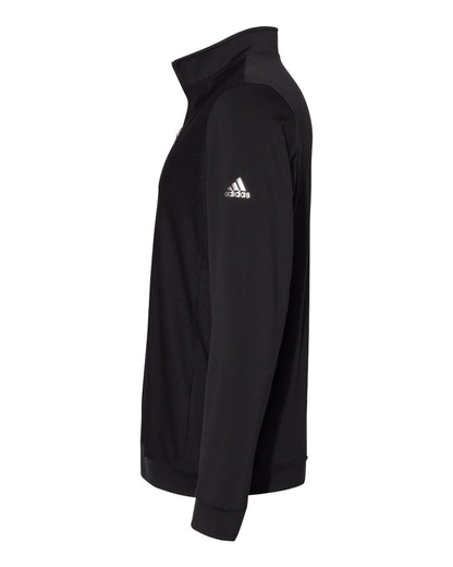 Adidas Performance Textured Quarter-Zip Pullover A295 #color_Black