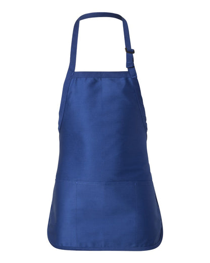 Q-Tees Full-Length Apron with Pouch Pocket Q4250 #color_Royal