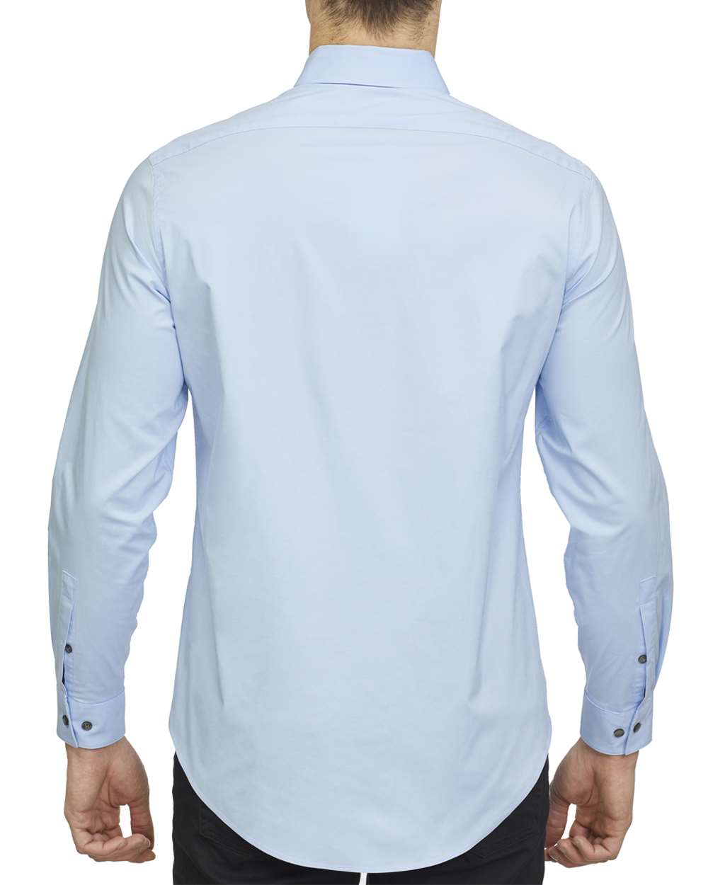 Calvin Klein Cotton Stretch Slim Fit Shirt 18CC109 #color_Stream Blue