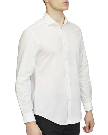 Calvin Klein Cotton Stretch Slim Fit Shirt 18CC109 #color_White