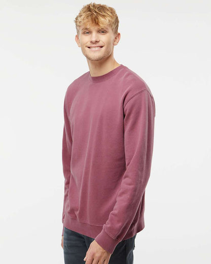 Independent Trading Co. Unisex Midweight Pigment-Dyed Crewneck Sweatshirt PRM3500 #colormdl_Pigment Maroon