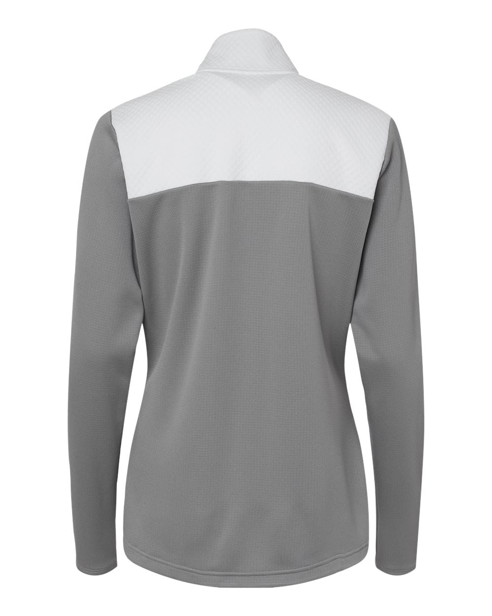Adidas A529 Women's Textured Mixed Media Full-Zip Jacket #color_Grey Three/ White