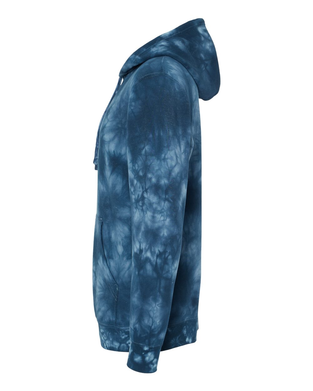 Independent Trading Co. Unisex Midweight Tie-Dyed Hooded Sweatshirt PRM4500TD #color_Tie Dye Navy
