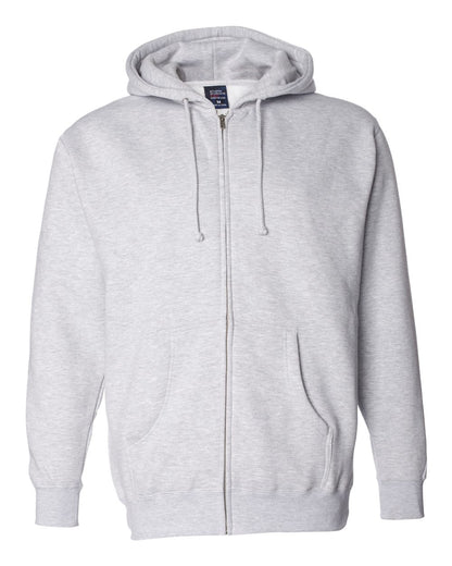 Independent Trading Co. Heavyweight Full-Zip Hooded Sweatshirt IND4000Z #color_Grey Heather