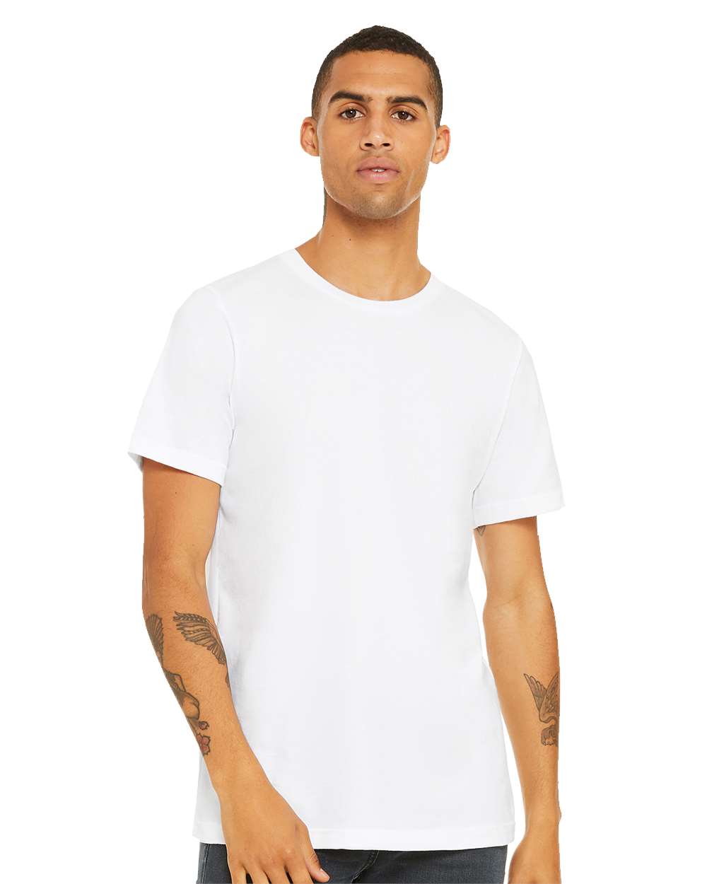 mdl White Color BELLA + CANVAS Unisex Jersey Tee 