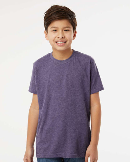 M&O Youth Deluxe Blend T-Shirt 3544 #colormdl_Heather Purple