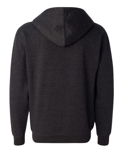 Independent Trading Co. Midweight Full-Zip Hooded Sweatshirt SS4500Z #color_Charcoal Heather