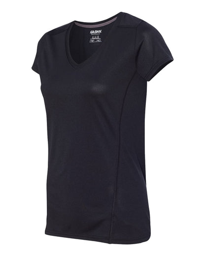 Gildan Performance® Tech Women's V-Neck T-Shirt 47V00L #color_Black