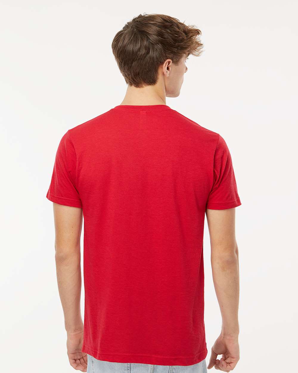 M&O Deluxe Blend V-Neck T-Shirt 3543 #colormdl_Red