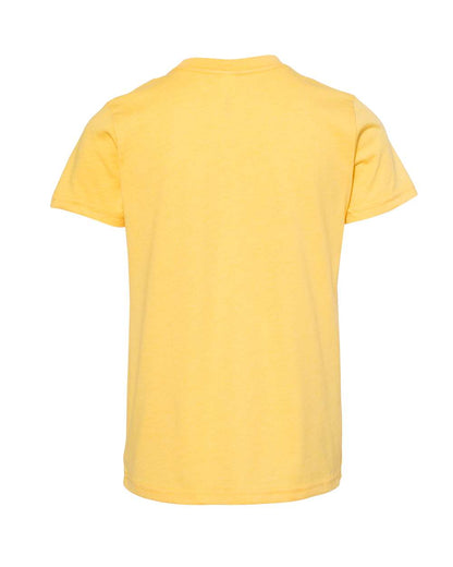 BELLA + CANVAS Youth CVC Unisex Jersey Tee 3001YCVC #color_Heather Yellow Gold