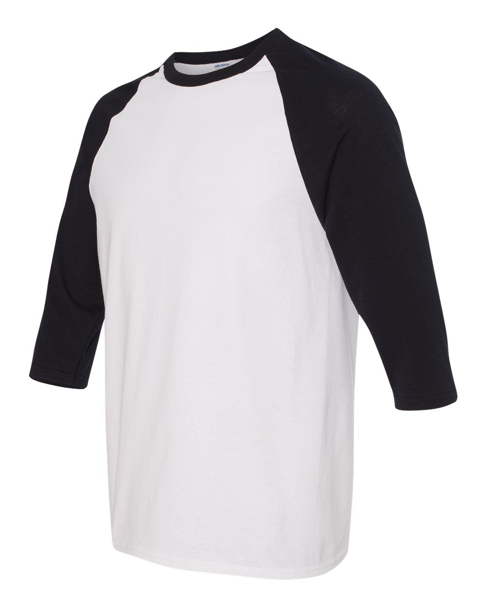 Gildan Heavy Cotton™ Raglan Three-Quarter Sleeve T-Shirt 5700 #color_White/ Black