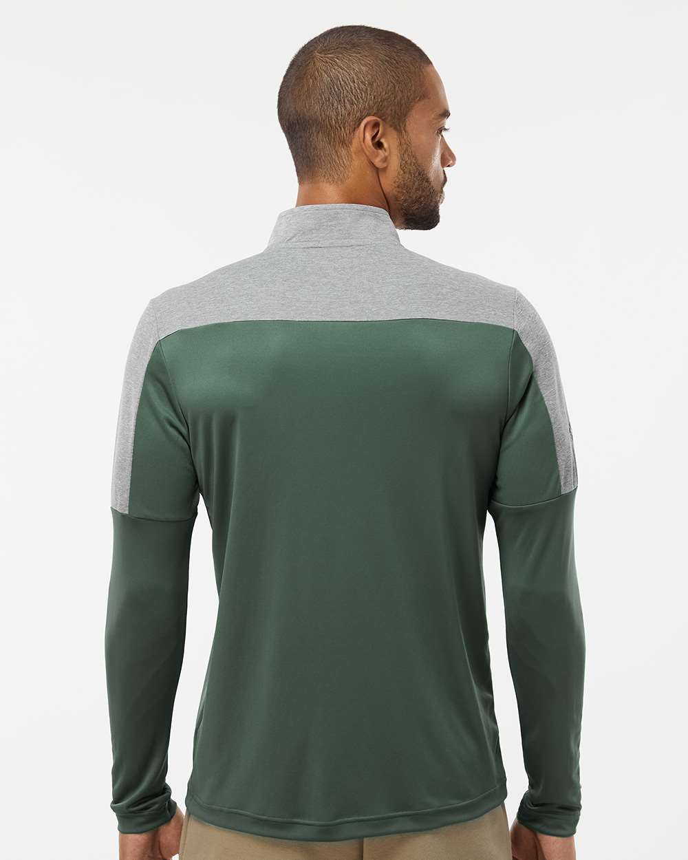 Adidas A552 Lightweight Quarter-Zip Pullover #colormdl_Green Oxide/ Grey Three Melange
