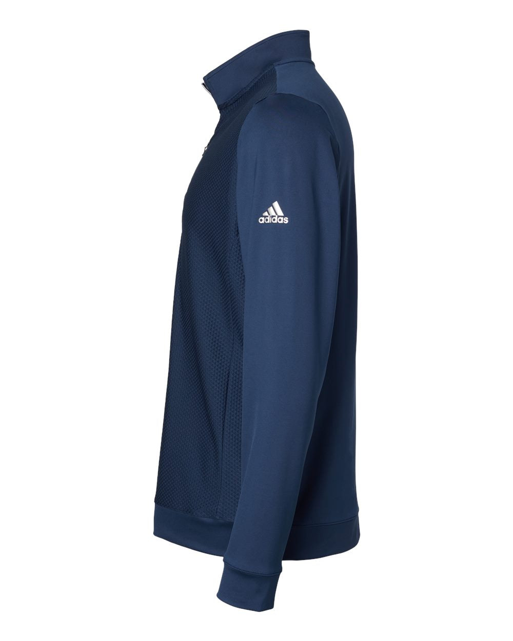 Adidas  A295 Performance Textured Quarter-Zip Pullover #color_Collegiate Navy