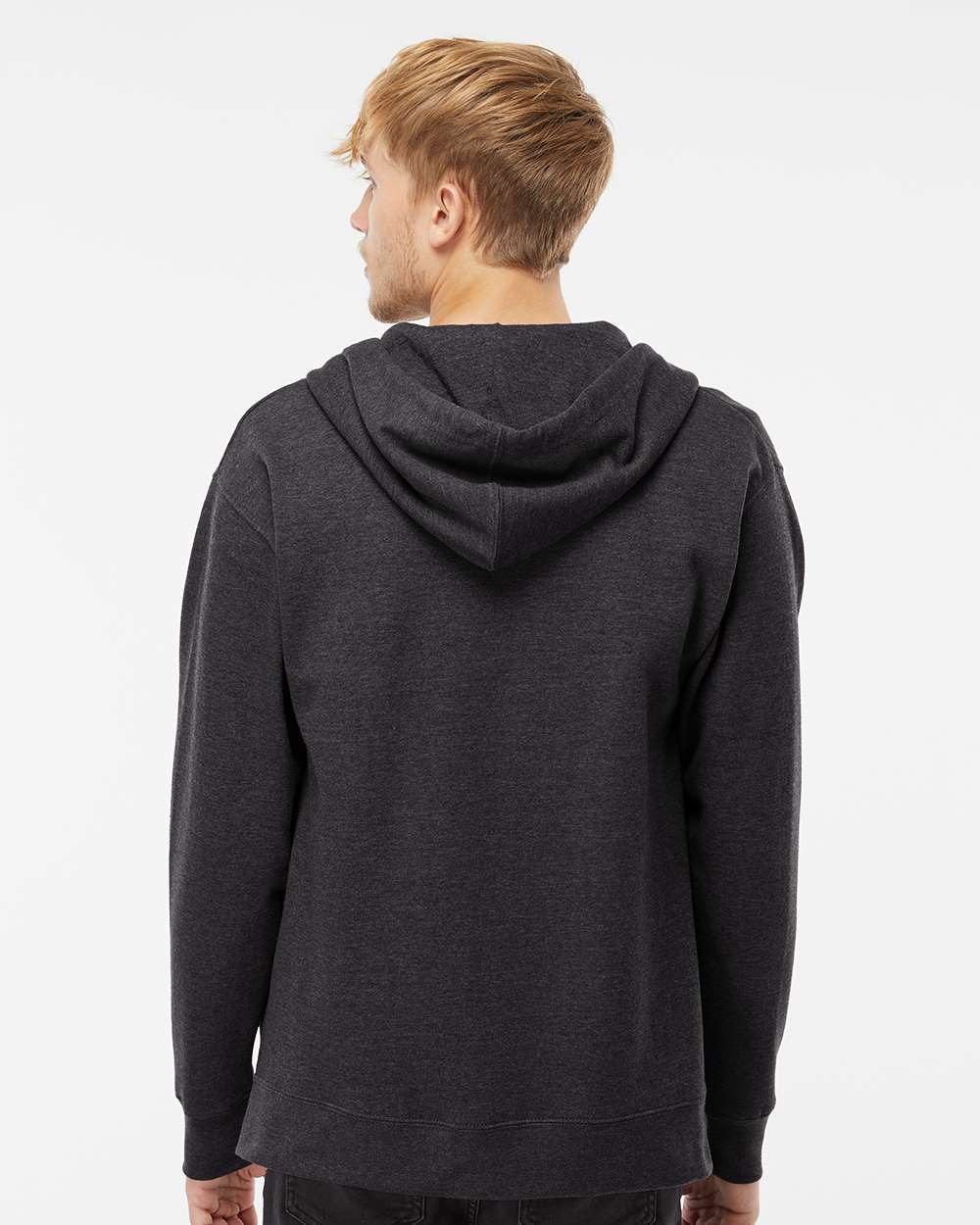 Independent Trading Co. Midweight Full-Zip Hooded Sweatshirt SS4500Z #colormdl_Charcoal Heather