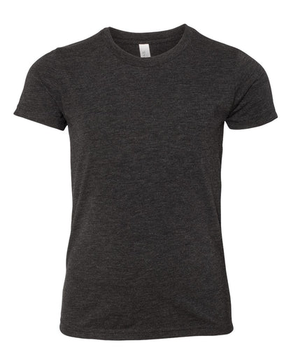 BELLA + CANVAS Youth Triblend Tee 3413Y #color_Charcoal Black Triblend