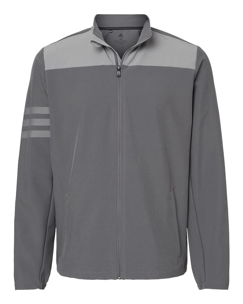 Adidas  A267 3-Stripes Full-Zip Jacket #color_Grey Five/ Grey Three