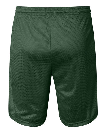 Champion Polyester Mesh 9" Shorts with Pockets S162 #color_Athletic Dark Green