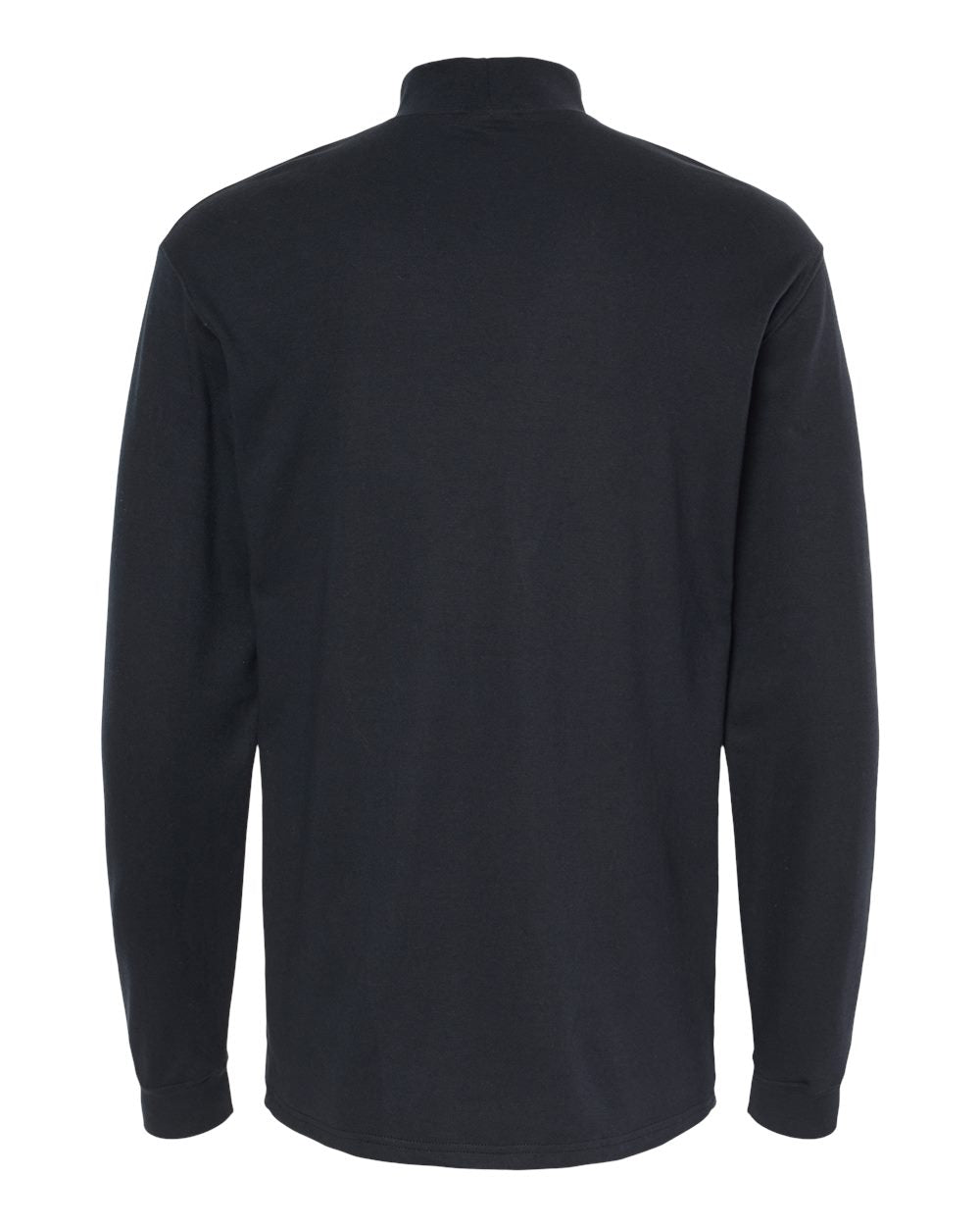 King Fashion Jersey Interlock Mockneck Long Sleeve T-Shirt KF4600 #color_Black