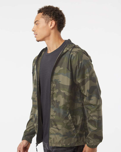 Independent Trading Co. Unisex Lightweight Windbreaker Full-Zip Jacket EXP54LWZ #colormdl_Forest Camo