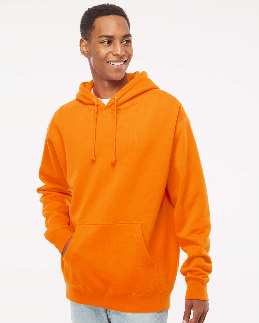 Independent Trading Co. Heavyweight Hooded Sweatshirt IND4000 #colormdl_Safety Orange