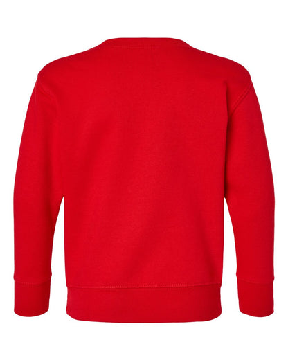 Rabbit Skins Toddler Fleece Crewneck Sweatshirt 3317 #color_Red