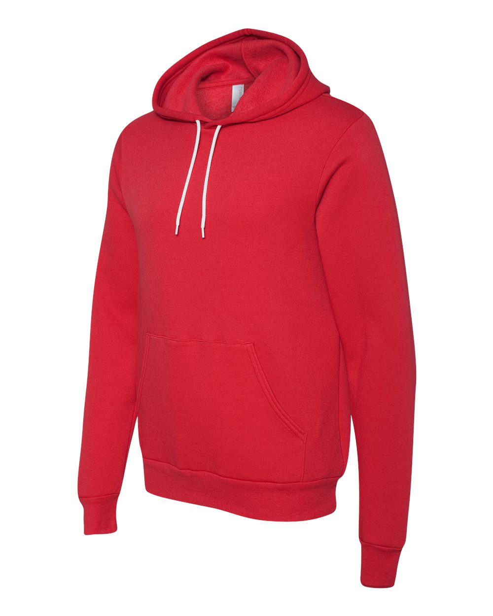 Red Color Unisex Sponge Fleece Hoodie