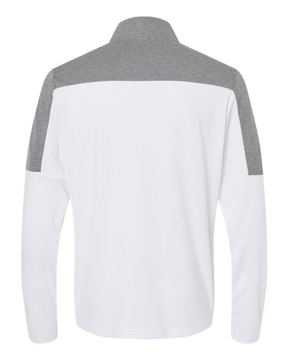 Adidas A552 Lightweight Quarter-Zip Pullover #color_White/ Grey Three Melange