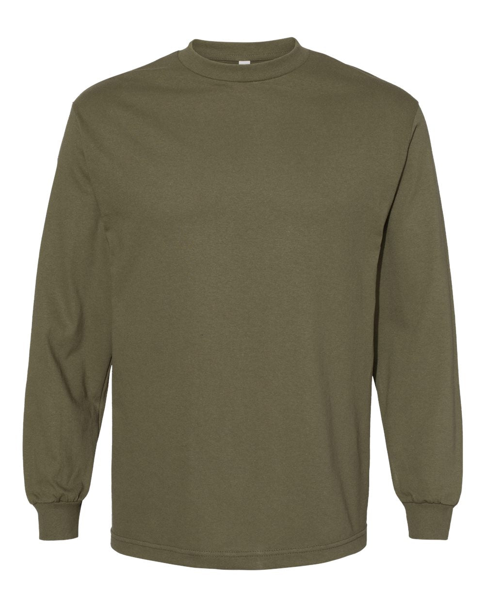 American Apparel Unisex Heavyweight Cotton Long Sleeve Tee 1304 #color_Military Green