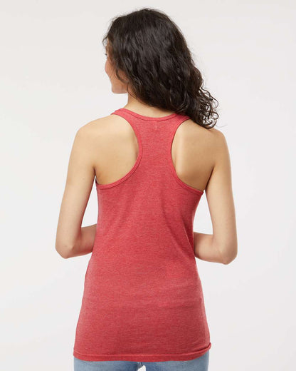 M&O Women's Racerback Blend Tank 3590 #colormdl_Heather Red