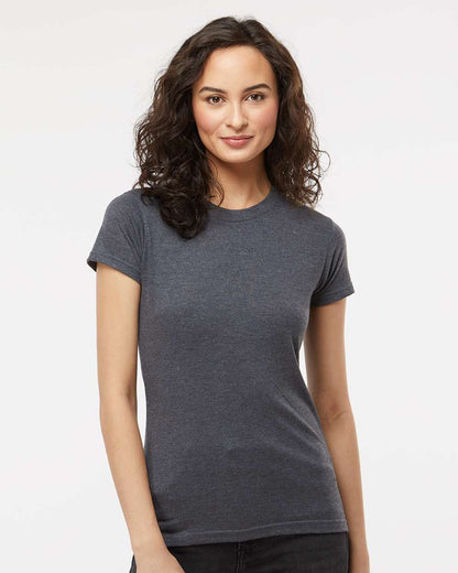 M&O Women's Fine Jersey T-Shirt 4513 #colormdl_Heather Charcoal