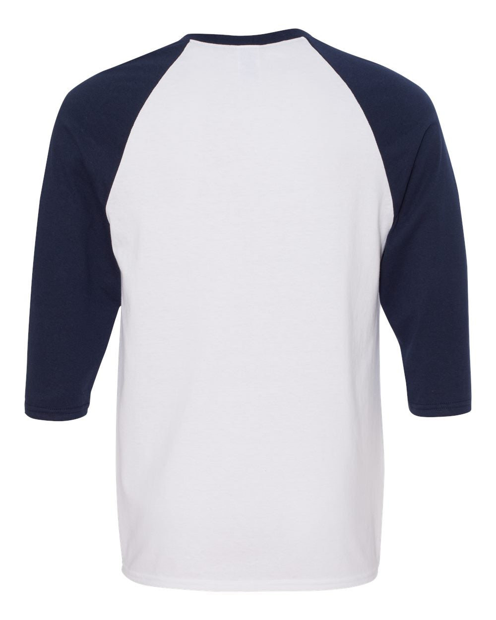 Gildan Heavy Cotton™ Raglan Three-Quarter Sleeve T-Shirt 5700 #color_White/ Navy