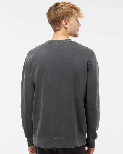 Independent Trading Co. Unisex Midweight Pigment-Dyed Crewneck Sweatshirt PRM3500 #colormdl_Pigment Black