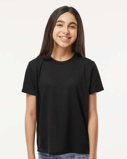 M&O Youth Deluxe Blend T-Shirt 3544 #colormdl_Black
