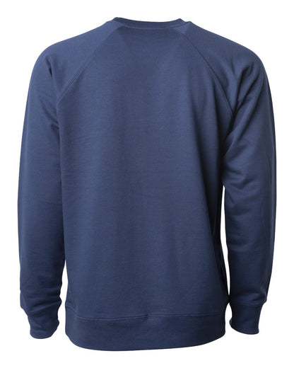 Independent Trading Co. Icon Unisex Lightweight Loopback Terry Crewneck Sweatshirt SS1000C #color_Indigo